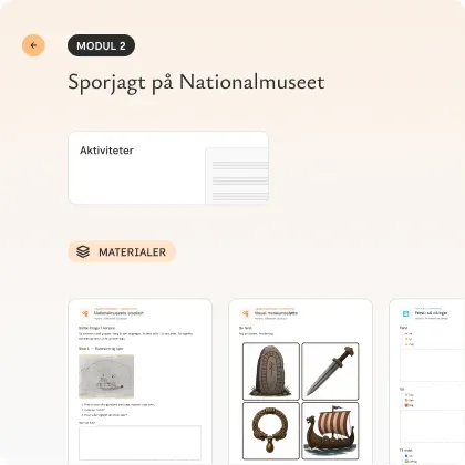 Et modul med aktiviteter og materialer samlet ét sted